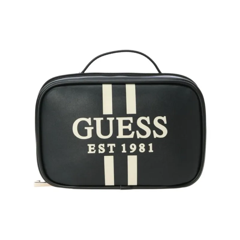 GUESS Polyurethane Makeup Bag Women's Black-0