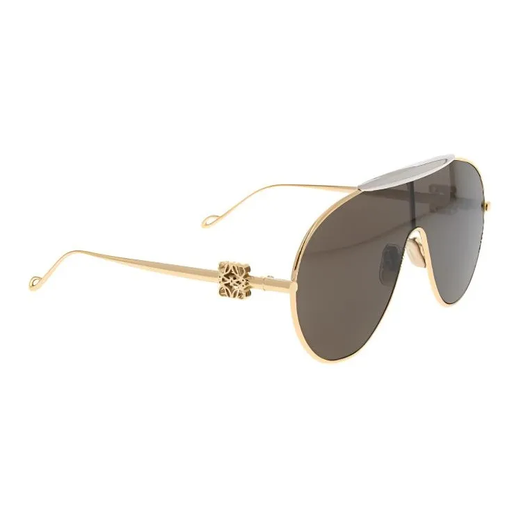 LOEWE Irregular Shape Sunglasses Unisex Gold-2