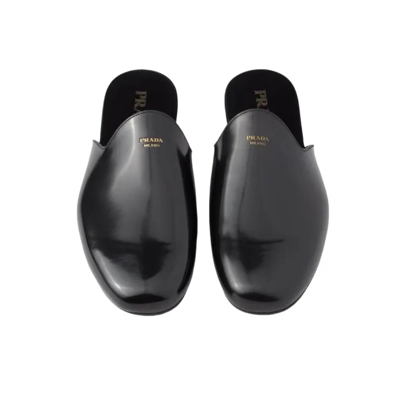 PRADA Wrap-toe Slippers Men's Black-5
