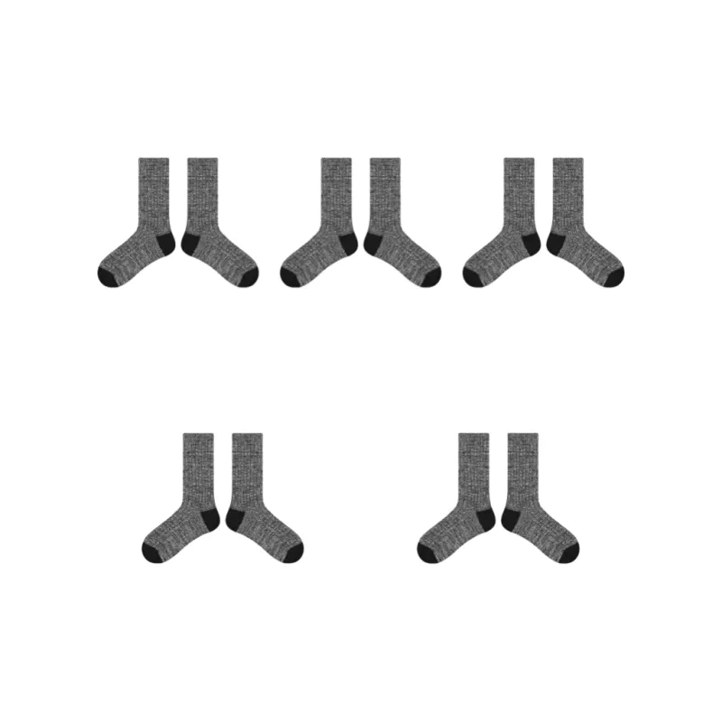 Vine Color Mid Calf Socks Women's 5 Pack-7