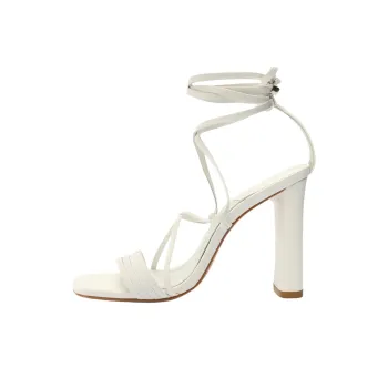 Schutz Glenna Strap Sandals 10cm Women's White