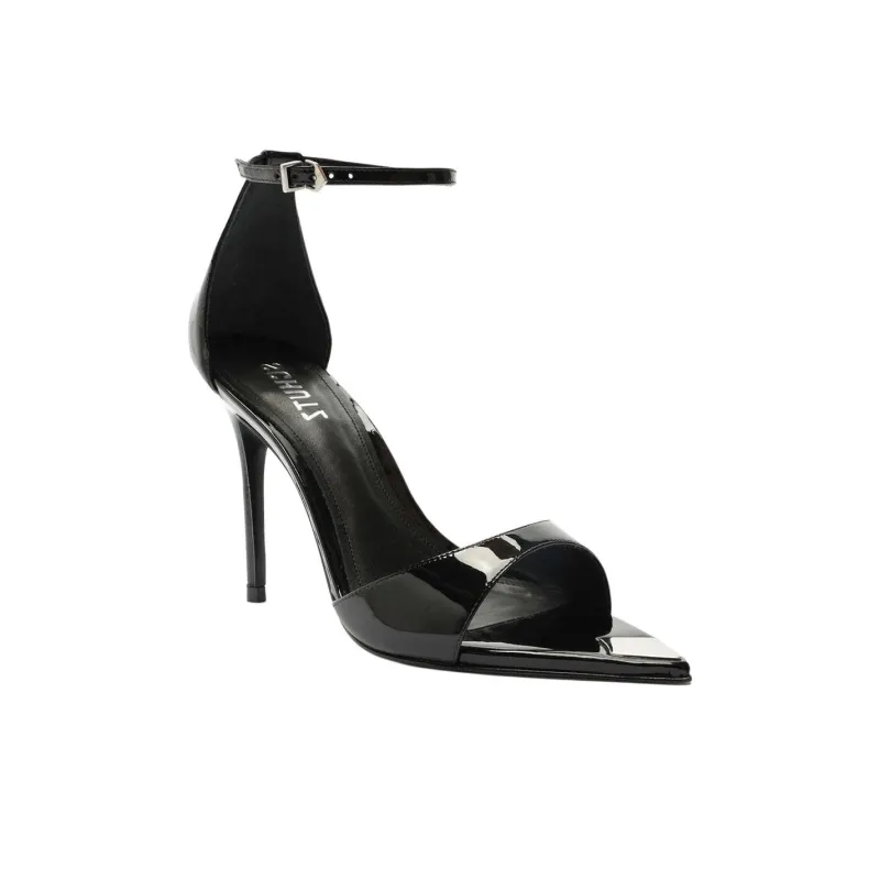 Schutz Pamela Strap Sandals 10cm Women's Black-2