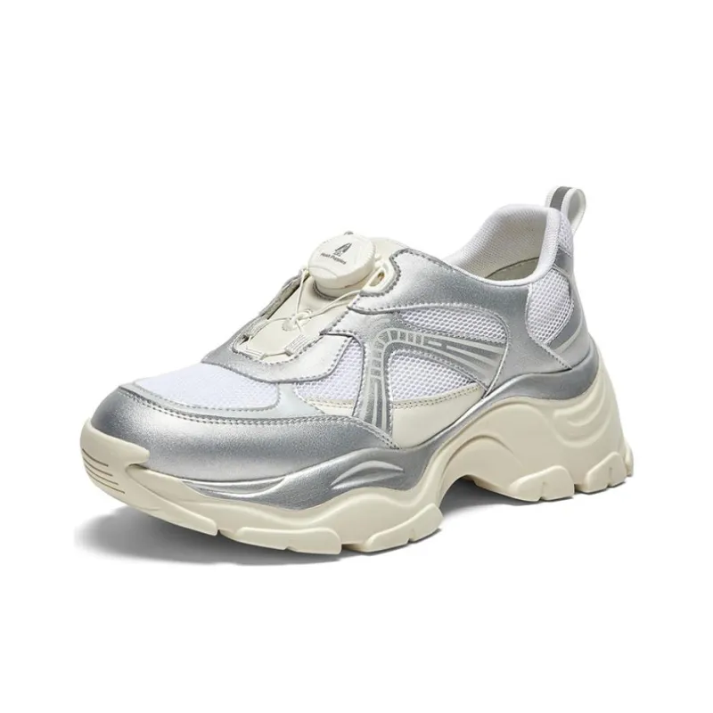 Hush Puppies Cushioned Slip-Resistant Low-Top Chunky Sneakers Women's-3