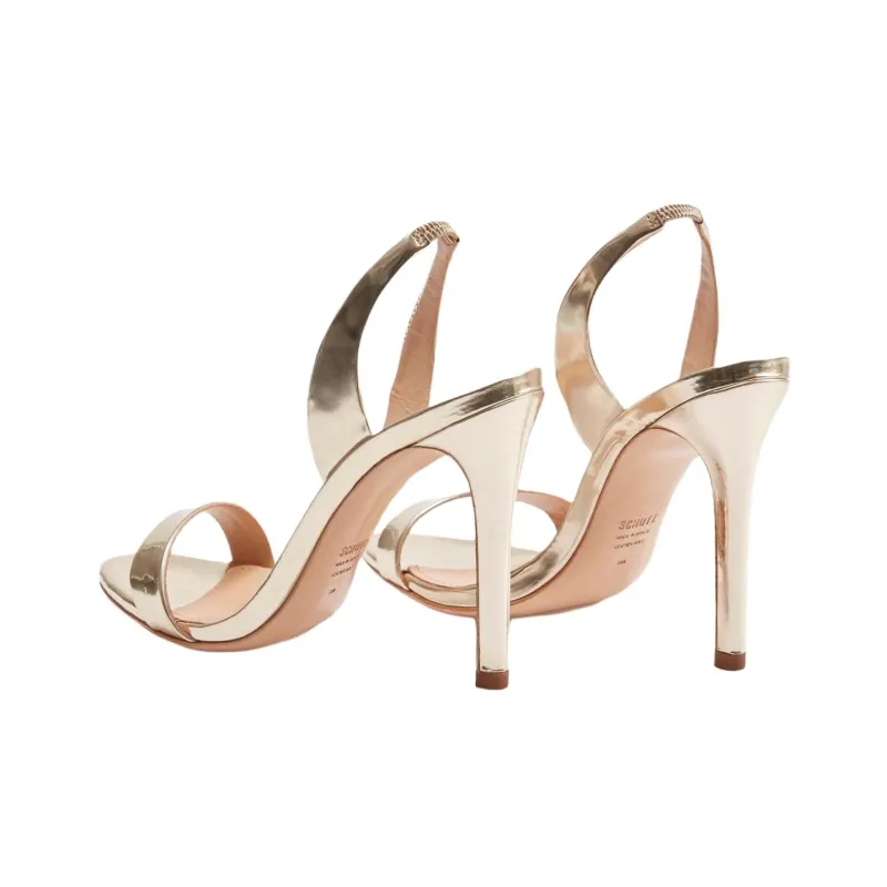 Schutz Luriane Strap Sandals 10.5cm Women's Gold-3