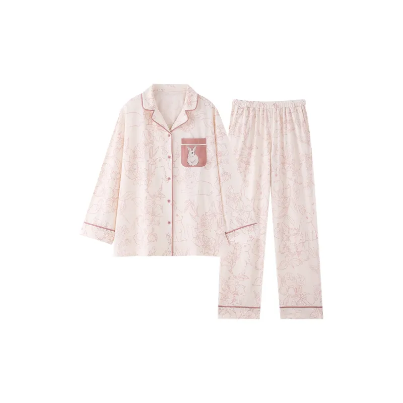 Han Ziduo Pajama Set Women's Pink-0