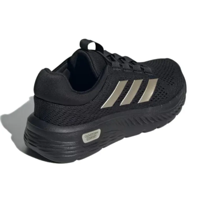 Adidas Cloudfoam Comfy Core Black Champagne Met. Cloud White Women's-3