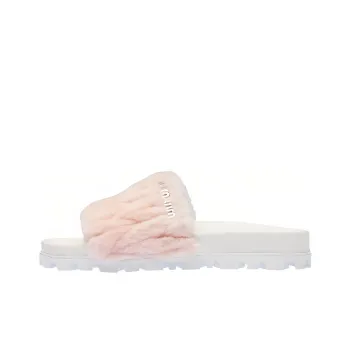 MIU MIU Matelassé Slide Slippers Women's Orchid Powder
