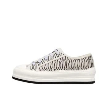 DIOR Walk'n'Dior Platform Shoes Low Top Skateboard Shoes 3.5cm Women's Black White