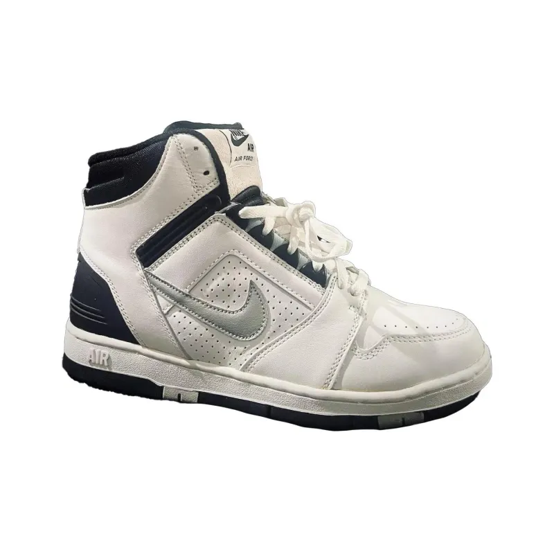 Nike Air Force 2 Anti-Slip Wear-Resistant High-Top Basketball Shoes Men's White Black-1