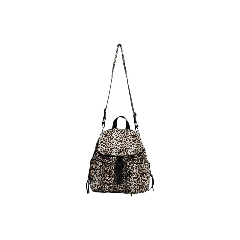 ZARA Polyester Backpack Large Size Women's Brown & Black-4