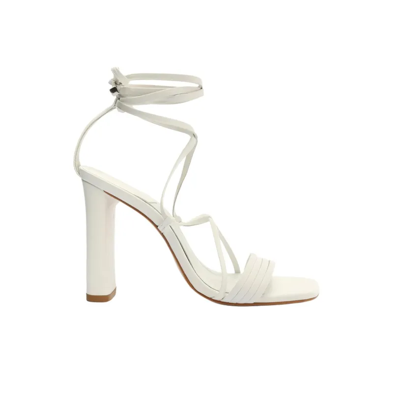 Schutz Glenna Strap Sandals 10cm Women's White-1