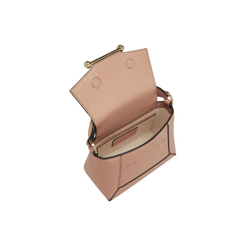 Strathberry Grained Calfskin Shoulder Bag Crossbody Bag Handbag Extra Mini Women's Dark Pink-3