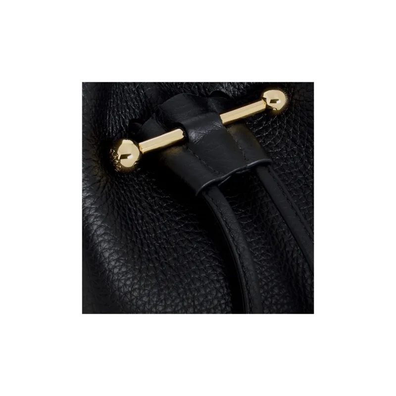Strathberry Grained Calfskin Bucket Bags One Shoulder Handbag Crossbody Bag Women's Black-5