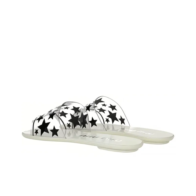 MIU MIU Slide Slippers Women's Black-2
