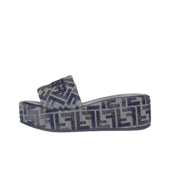 FENDI Ff Jacquard Denim Sandals Women's