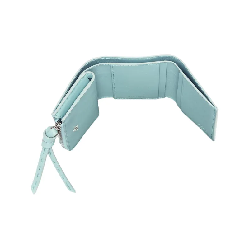 FENDI Peekaboo Calfskin Wallet Women's Light Blue-3