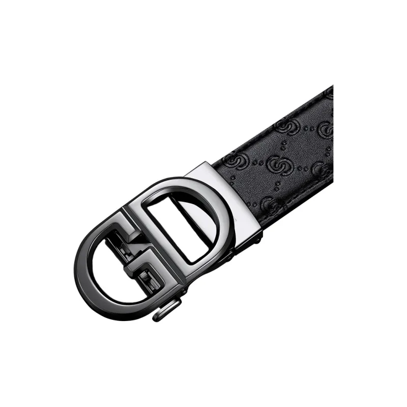 AUGTARLION Genuine Leather Automatic Buckle Business Youth Cow Leather Leather Belts Men's Width  3.5cm-2