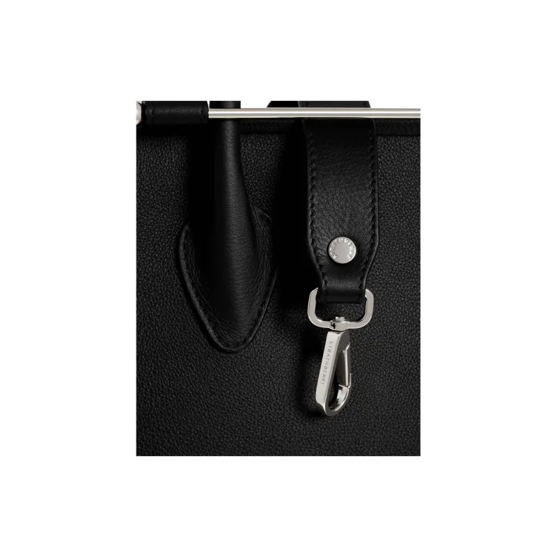 Strathberry Calfskin Tote Bag Shopping Bag Shoulder Bag Crossbody Bag Handbag Medium Size Women's Black-4