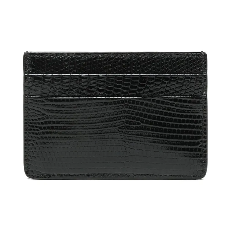FANSIZHE Leather Card Holder Card Holder Unisex Black-2