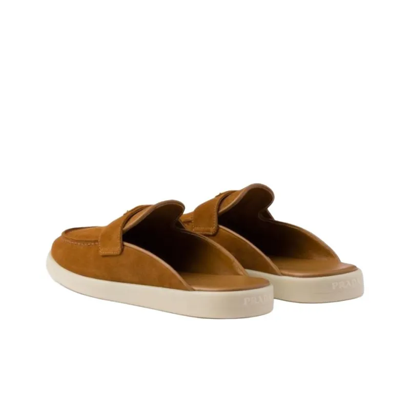 PRADA Wrap-toe Slippers Women's Brown-3