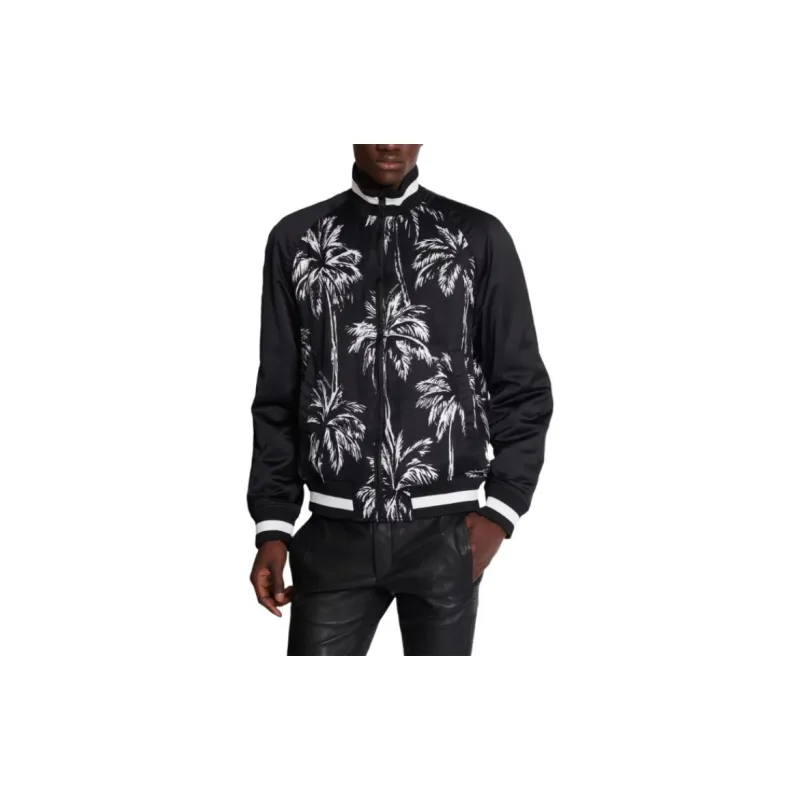 BALMAIN All Over Printed Zip Up Coat-1