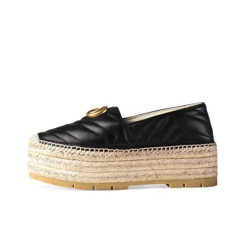 GUCCI Leather Espadrille With Double G