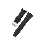 Black with Silver Pin Buckle