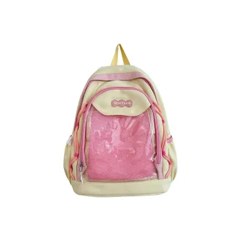 KAKAXI Nylon Backpack Women's Black/Light Purple/Light Yellow/Light Green/Light Blue/Dark Green