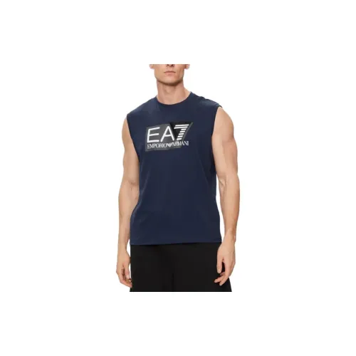 EMPORIO ARMANI Tank Tops Men Marine Blue