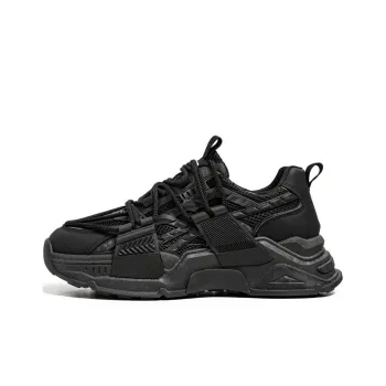 JKEM Cushioning Anti-Slip Wear-Resistant Breathable Height Increasing Low-Top Chunky Sneakers Men's