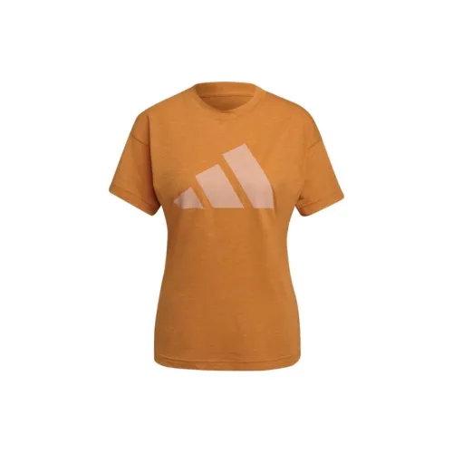 Adidas Clothing T-Shirts Women's Orange