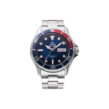 ORIENT Automatic/Manual Mechanical Movement Stainless Steel Strap Watch 46.8mm Unisex Blue Dial