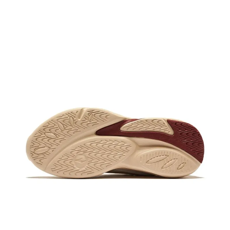 Erke Kirin 3.0 Wear resistant And Lightweight Low Top Casual Shoes Women's Warm Linen Bordeaux Red-4