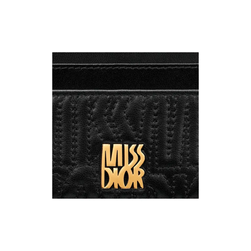 DIOR Miss Dior Lambskin Card Holder Card Holder Women's Black-2