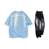 Set (Carolina Blue Heavyweight Upgraded T-Shirts+Black Jeans)