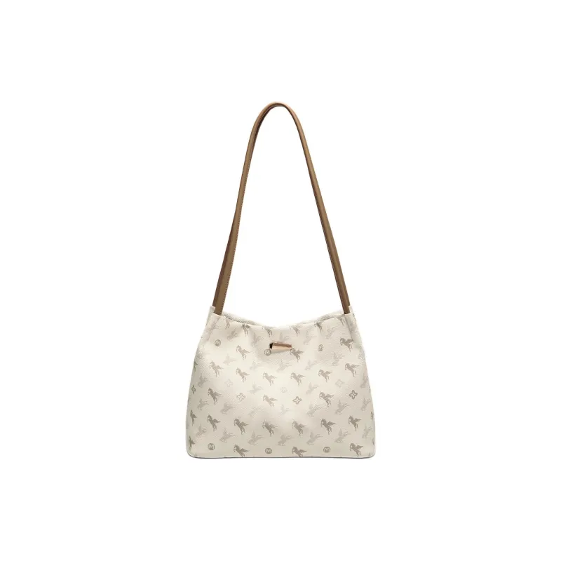Marino Orlandi Synthetic Leather Tote Bag Shoulder Bag Large Size Women's Ecru-6