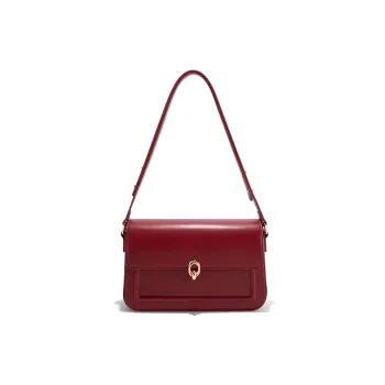 CLEVER& KETCH Fine Fabric Crossbody Shoulder Bag Regular Women's Red/Coffee