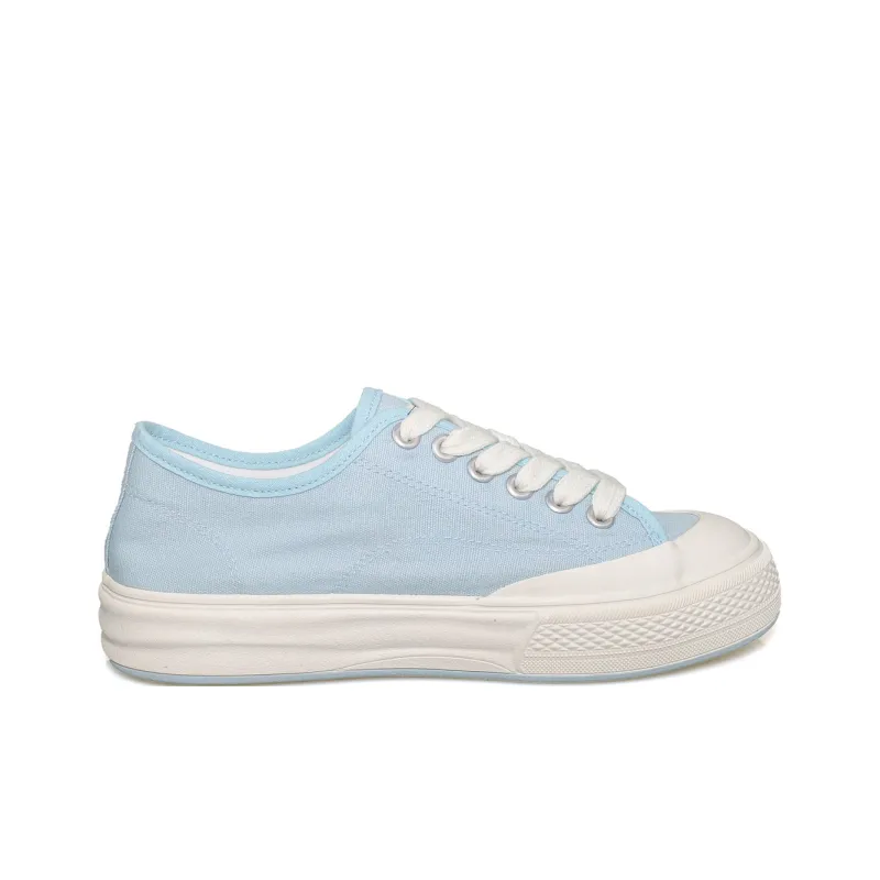 B10CROWN Anti Slip Wear Resistant Breathable Lightweight Low Top Canvas Shoes Women's Sky Blue-2