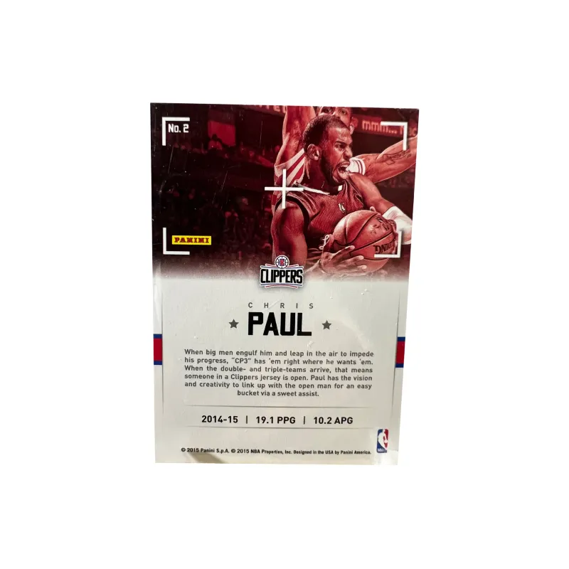 PANINI Clippers, Chris Paul CP3 Golden Pen Autograph, Signature, Rare Card Sports Cards 1 Pc-1