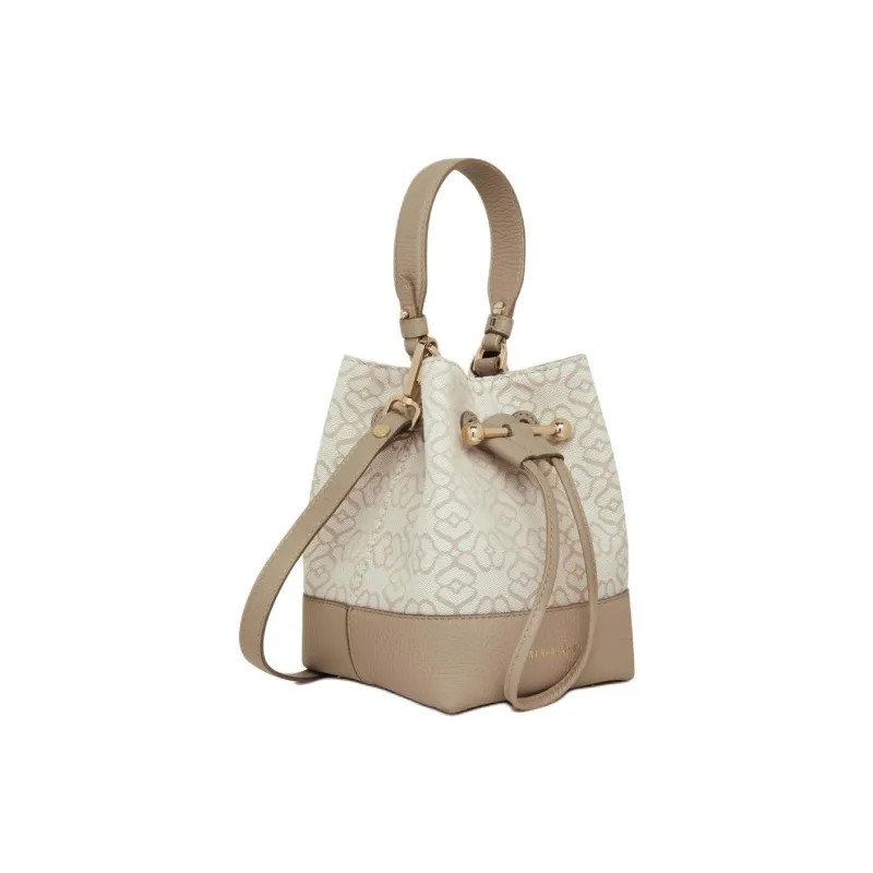 Strathberry Grained Calfskin Bucket Bags One Shoulder Handbag Crossbody Bag Women's Beige Pink-1