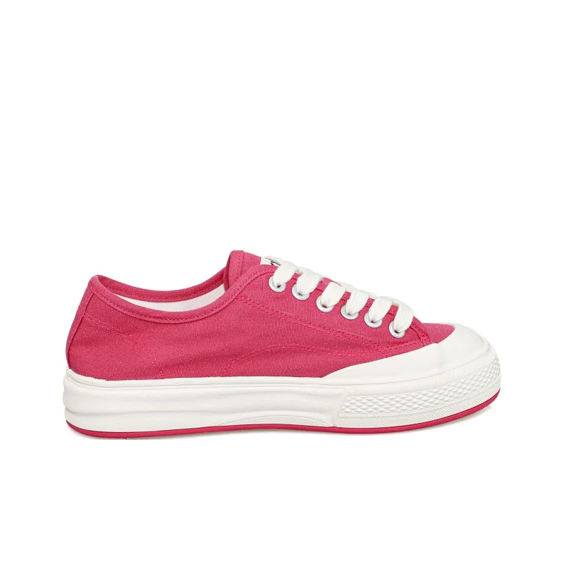 B10CROWN Anti Slip Wear Resistant Breathable Lightweight Low Top Canvas Shoes Women's Rose Red-2