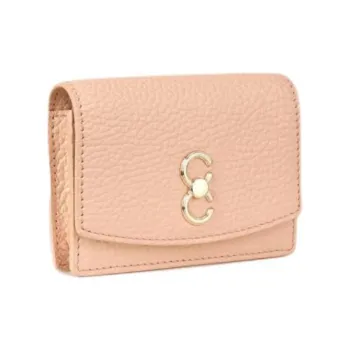 CAFUNE Cow Leather Card Holder Women's Nude Pink