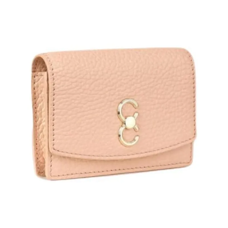 CAFUNE Cow Leather Card Holder Women's Nude Pink-0
