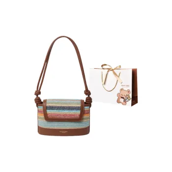 ERANGBEAR Straw Woven Shoulder Bag Regular Women's Multicolor
