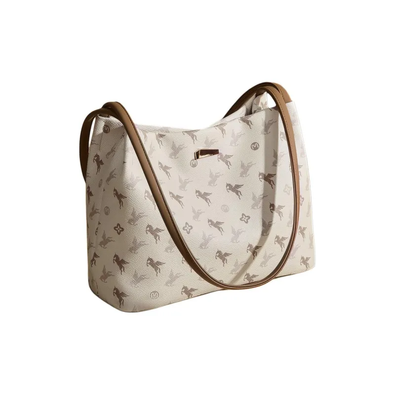Marino Orlandi Synthetic Leather Tote Bag Shoulder Bag Large Size Women's Ecru-1