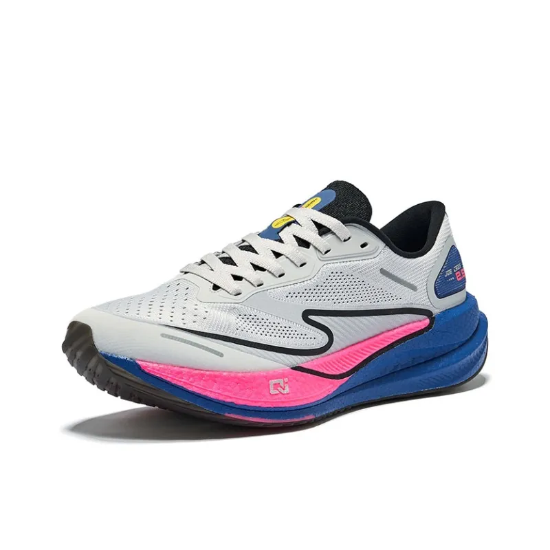 Erke Dust 2.0 Cushioning Rebound Low-Top Running Shoes Men's Fuchsia Blue Color Scheme-2