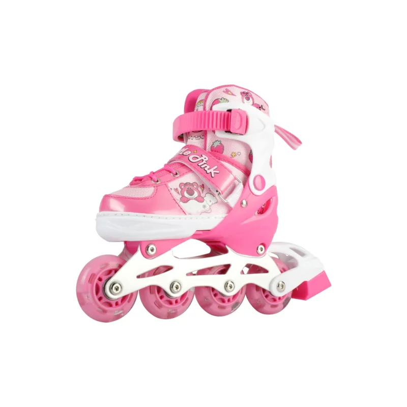 Disney Strawberry Bear Series Inline Skates Plastic, Aluminum Alloy Kids' Pink-0