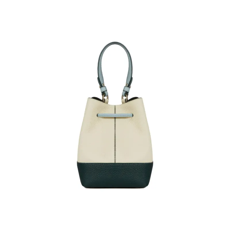 Strathberry Grained Calfskin Bucket Bag Handbag Shoulder Bag Crossbody Bag Women's Diamond Duck Egg Blue Bottle Green-2