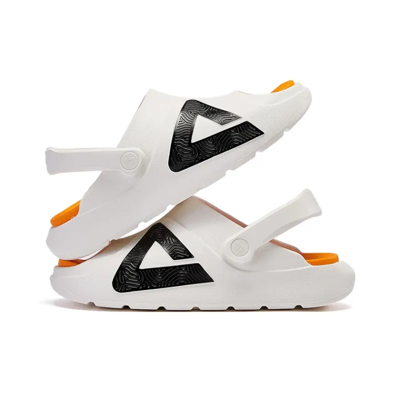 PEAK Statistic Sandals Strap Sandals Low Heel Men's Ecru/Orange Red-3