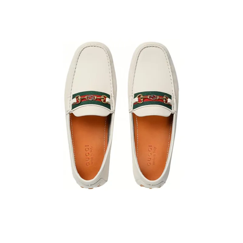 GUCCI Web Casual Shoes Men's White-2